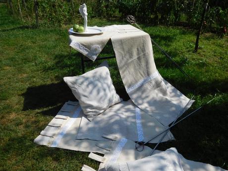 Závesy z tkaného plátna,