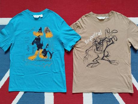 Bavlnené tričká h&m - motív warner bros, top stav, h&m,164