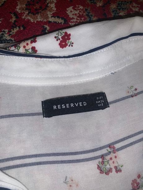 Pruhovana kvietkovana biela bluzka značka reserved, reserved,s