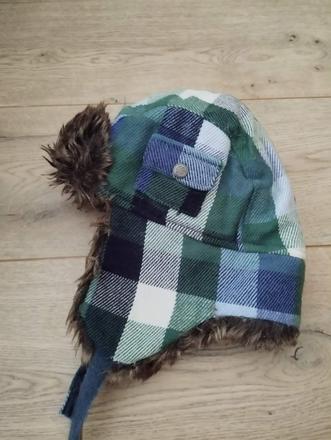 Zateplená zimná čiapka ušianka (trapper hat), 