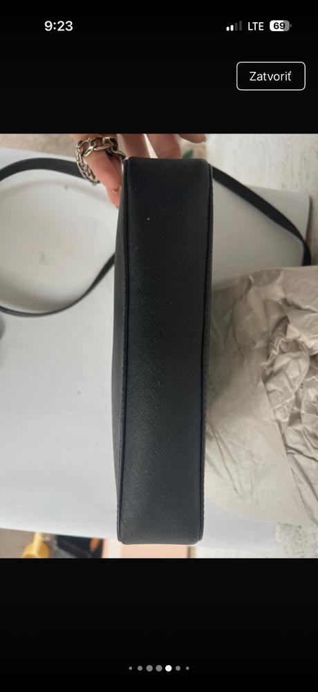 Cierna kozena michael kors kabelka crossby koza, michael kors