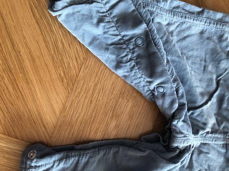 Menčestrové nohavice na traky, 68