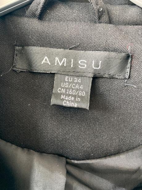 Čierne sako, amisu,34