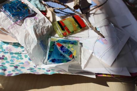 Sada umeleckých obrázkov 4x, do interiér, prívesky, 