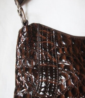 Hnedá lesklá kabelka marc picard, picard