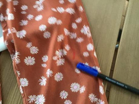 Lahke kvietkovane tehlové nohavice h&m 140, h&m,140