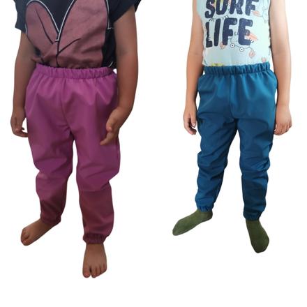 Jednofarebné softshellove nohavice, 86 - 128