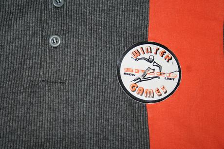 Chlapčenská sivo-oranžová mikina, 128