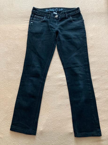 Dievčenské čierne džínsy, cherokee,152