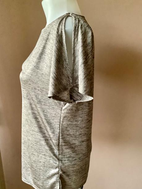 Metalické tričko apricot, s