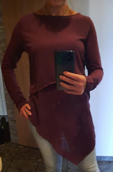 Dámske bordové tričko, s