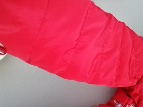 Červená kvietkova bundička, veľkosť 104/110, 104