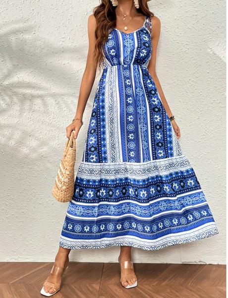 Letno maxi saty modre, m / s