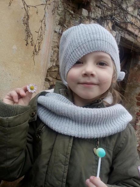 Šedý set s mašličkou 110/128, h&m,116