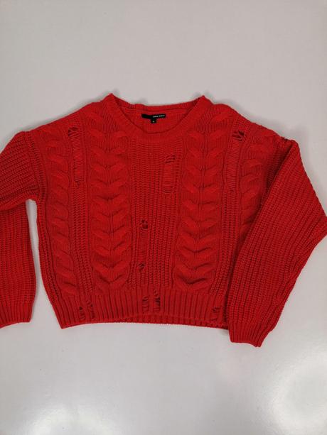 Oranžovočervený pletený pulóver tally weijl, tally weijl,m