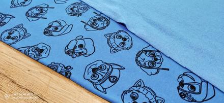 Teplákovina počesaná - labkova patrola- cena za 10, 