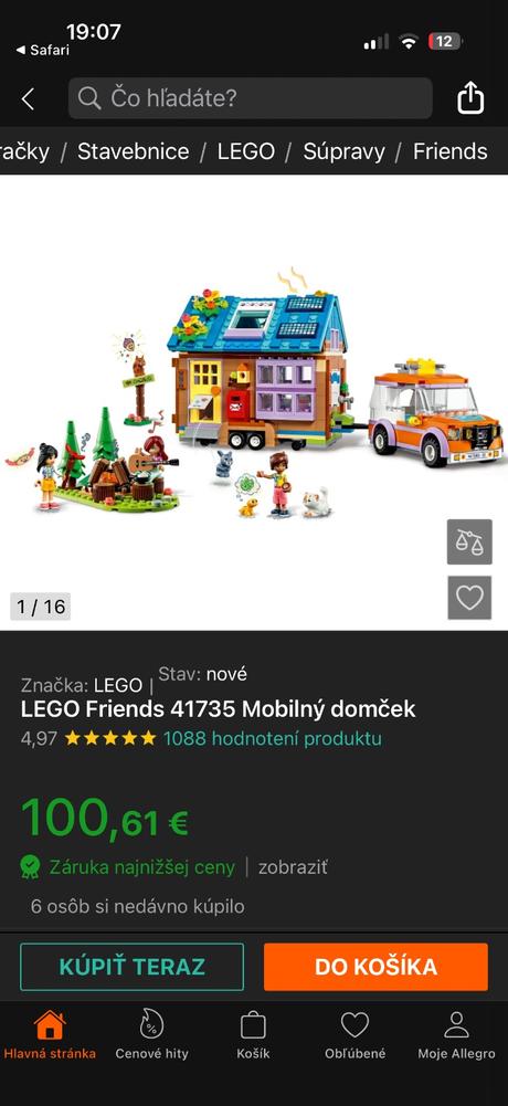 Lego friends mobilný domček, 