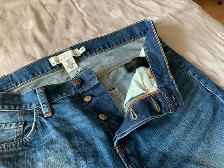 Riflové šortky, h&m,32