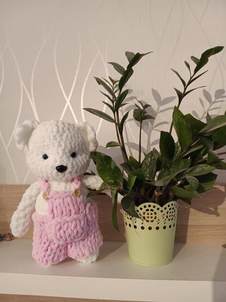 Pletený medvedík s menom,