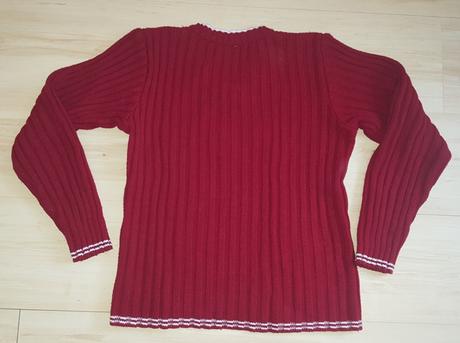 Bordový pulóver v. s - xl, 40
