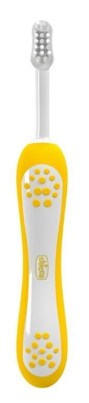 Chicco set zubných kefiek pre deti indigo-mustard, 