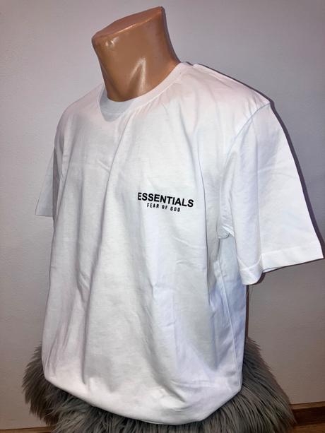 Pánske biele tričko krátky rukáv essential, m