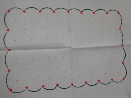 Retro vianočný bavlnený obrus-101 x 108 cm,, 