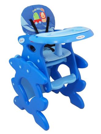 Jedálenská stolička vysoká modrá,