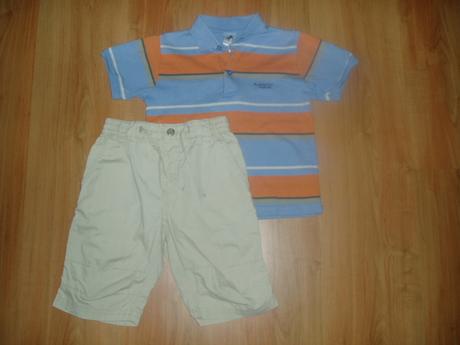 H&m kraťasy+c&a tričko, 98