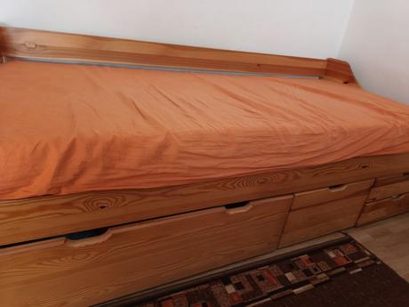 Jednolôžková posteľ z masívu, šírka (cm): 90,dĺžka (cm): 200