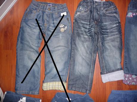 Zánovné podšité rifle v. 98/104, ks 5,-, c&a,104