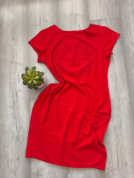 Dámske červené šaty, l