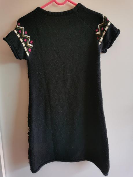 Pletené šaty k legínam, 128