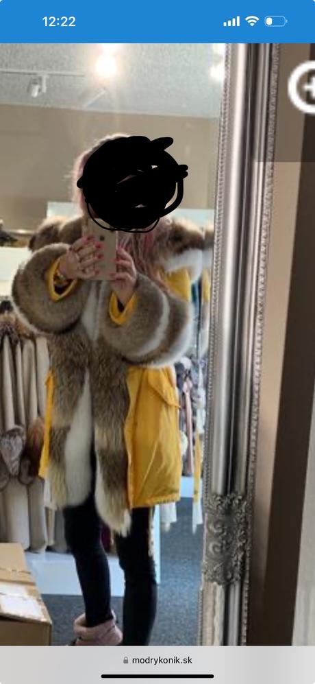 Damsky extravagantny kabat kozuch vetrovka, m