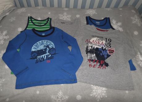 Pyžamko veľ.110/116 + 3nátelník + tričko, lupilu,116