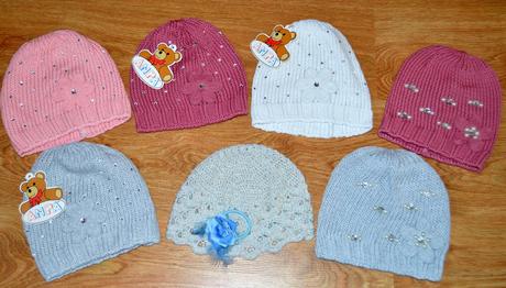 Háčkovaná čiapočka s kvetom, 80 - 158