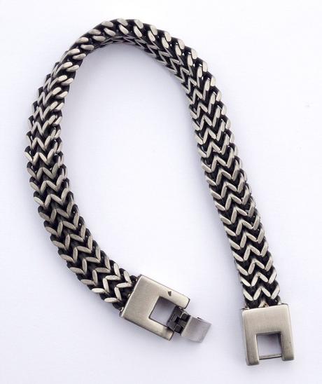 Patinovaná chirurgická oceľ, náramok unisex,