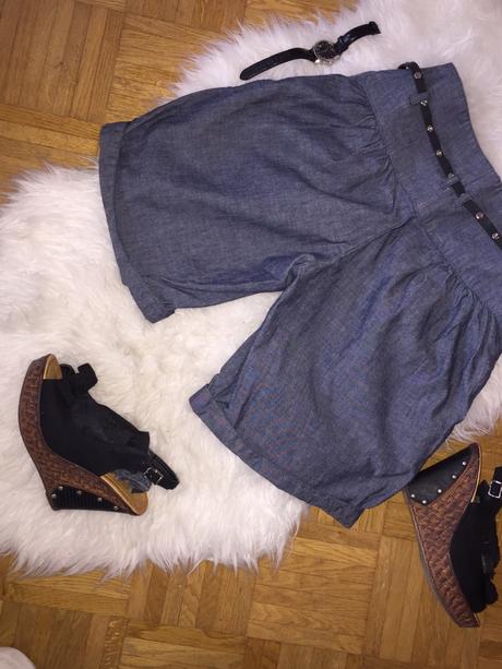 Puntkove riflove perfektne sortky, xs