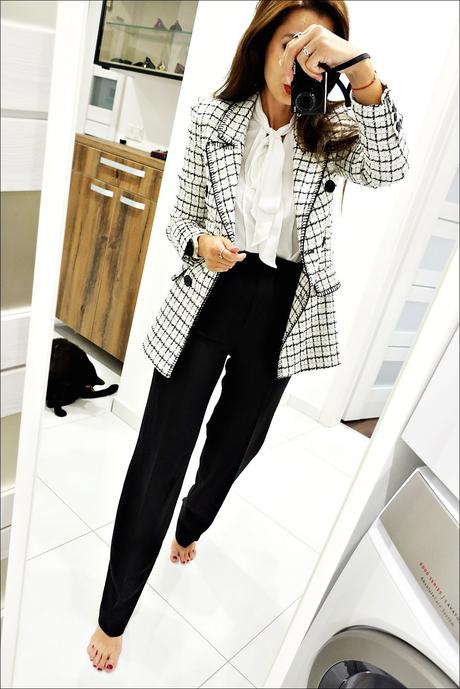 Čierne biznis nohavice, h&m,xs