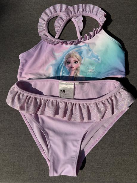 Dievčenské plavky s motívom elsa, h&m,122