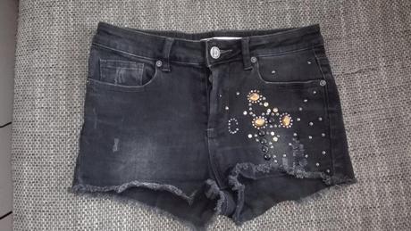 Cierne kratasky s kamienkami , fishbone,m