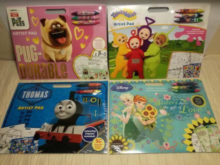 Artist pad - omalovanky s voskovkami, 