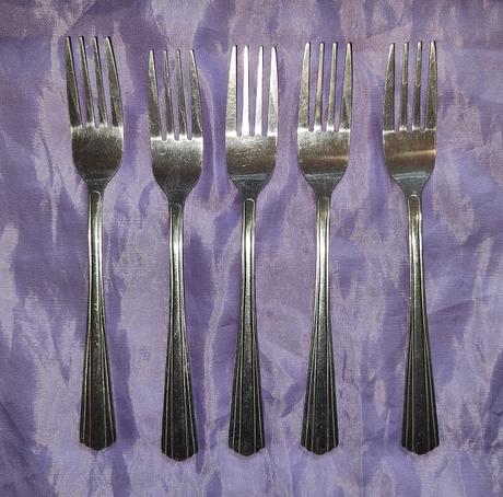 5 ks vidličky stainless steel,