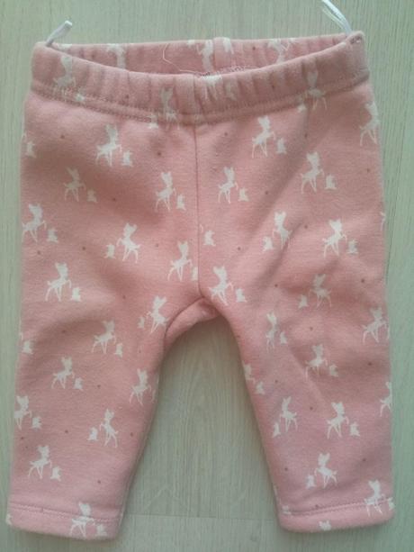 Ružové flísom zateplené legíny bambi (68), disney,68