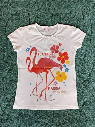 Tričko s potlačou a trblietkami veľ. 110 / 116, tchibo,110