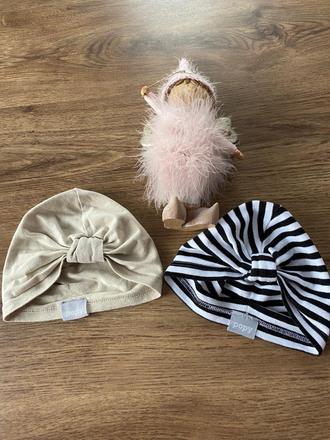 Čiapka turban popy už len béžová, 80