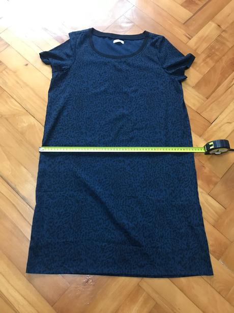 Tmavomodré šaty - leopardie, 36