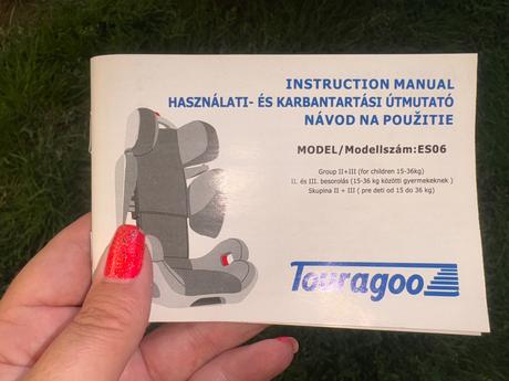 Autosedačka touragoo 15-36kg, touragoo