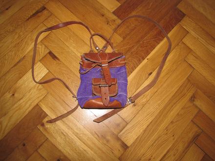 Kožený mini ruksak, 