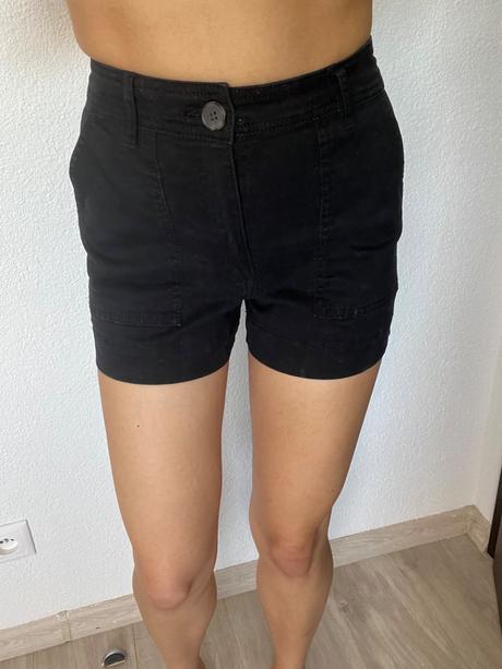 Dámske h&m čierne šortky, h&m,xs